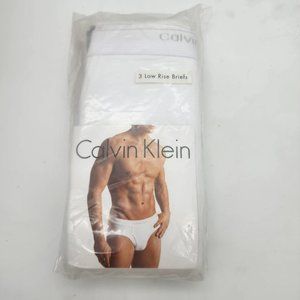 Calvin Klein Low Rise White Briefs NIP S  42